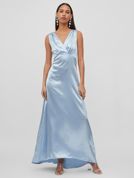 Vila Rochie maxi din satin albastru deschis pentru femei VILA Sittas