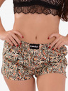 Emes Pantaloni scurți bej cu model pentru femei Emes Retro