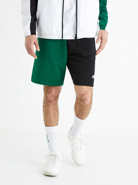 Celio Pantaloni de trening negri și verzi pentru bărbați Celio Prince