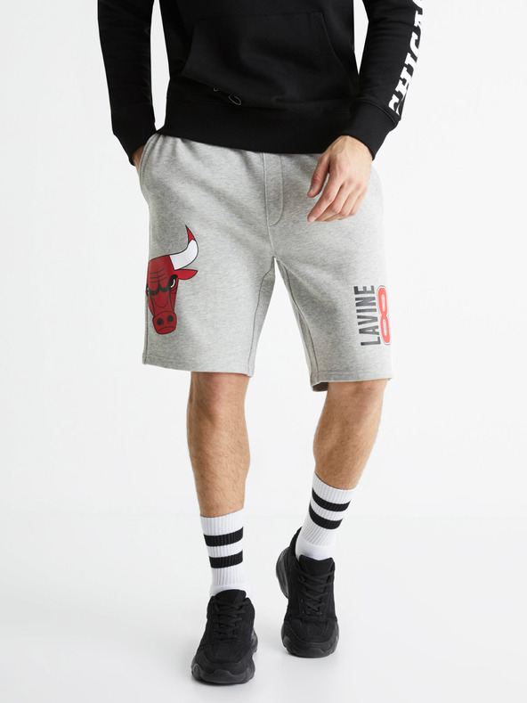 Celio Pantaloni de trening pentru bărbați Celio NBA Chicago Bulls gri