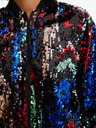 Desigual Bomber cu paiete roșu și negru pentru femei Desigual Sequin