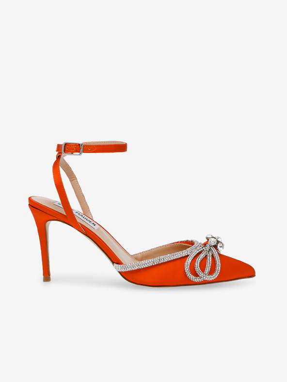 Steve Madden Pompe portocalii din satin pentru femei Steve Madden