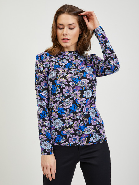 Orsay Bluză cu model floral de damă violet-negru ORSAY