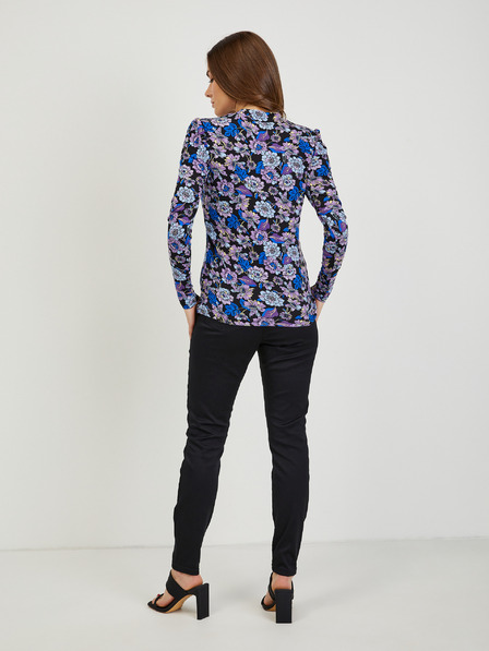 Orsay Bluză cu model floral de damă violet-negru ORSAY