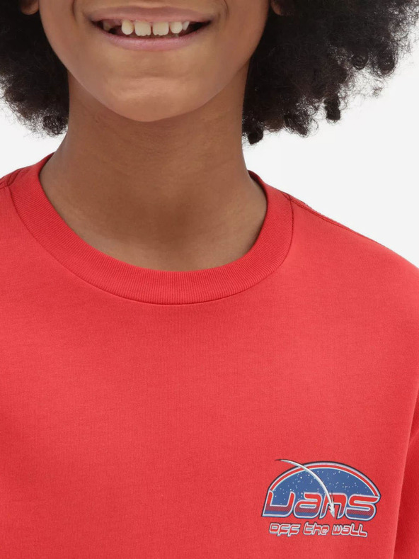 Vans Tricou alb și roșu pentru copii VANS