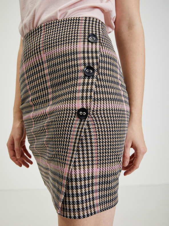 Orsay Fustă cu model roz și negru ORSAY