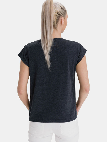 Sam 73 Tricou imprimat pentru femei gri închis SAM 73