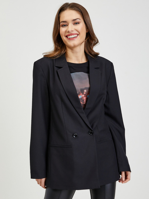 Tom Tailor Denim Jachetă neagră cu croială largă pentru femei Tom Tailor Denim