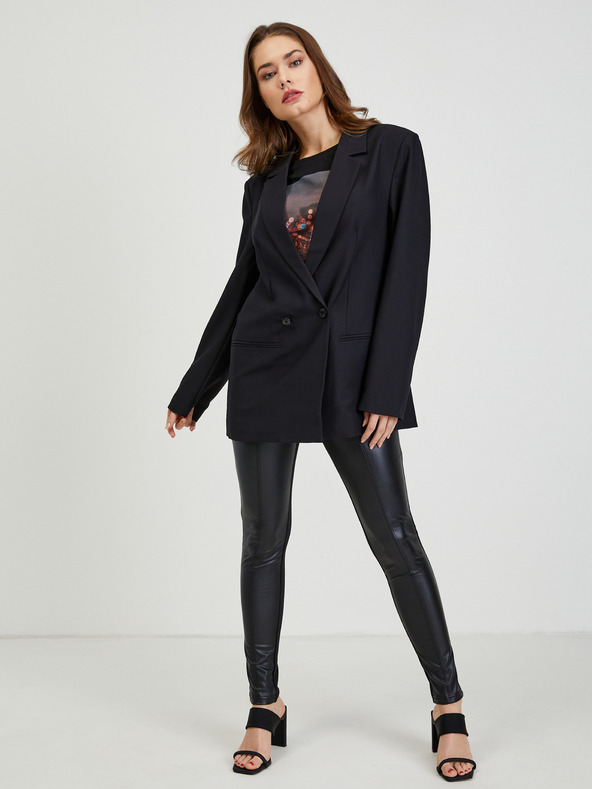 Tom Tailor Denim Jachetă neagră cu croială largă pentru femei Tom Tailor Denim