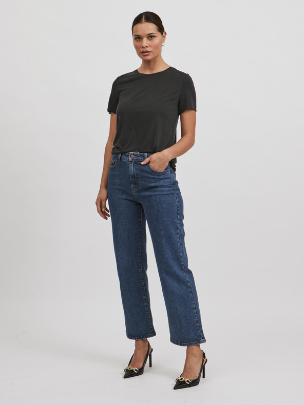 Vila Tricou de bază negru VILA Modala