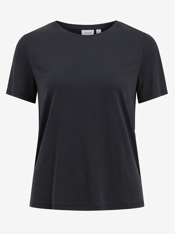 Vila Tricou de bază negru VILA Modala