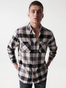Salsa Jeans Cămașă în carouri albă și neagră pentru bărbați Salsa Jeans