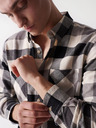 Salsa Jeans Cămașă în carouri albă și neagră pentru bărbați Salsa Jeans