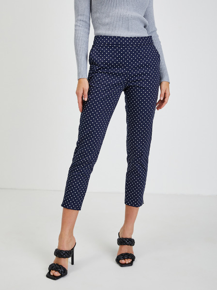 Orsay Pantaloni de damă de culoare albastru închis cu buline ORSAY