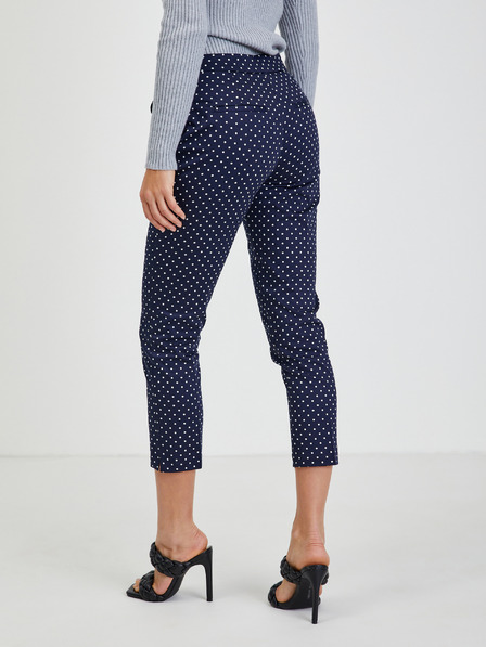 Orsay Pantaloni de damă de culoare albastru închis cu buline ORSAY