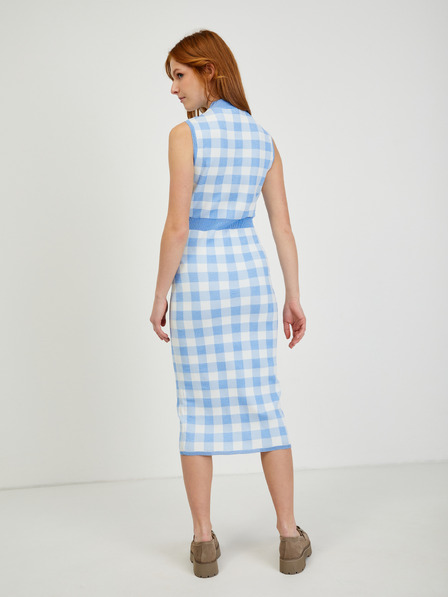 Orsay Rochie midi pulover în carouri de damă albastru deschis ORSAY