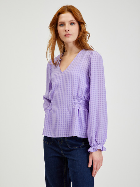 Orsay Bluză de damă în carouri violet deschis ORSAY