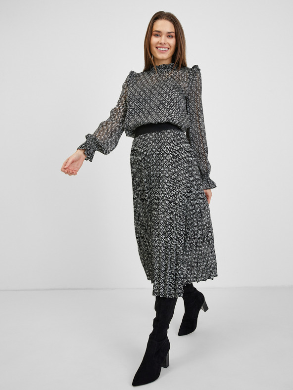 Orsay Bluză de damă neagră cu model ORSAY