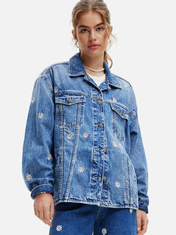 Desigual Jachetă din denim cu model, albastră, de damă Desigual Aramis