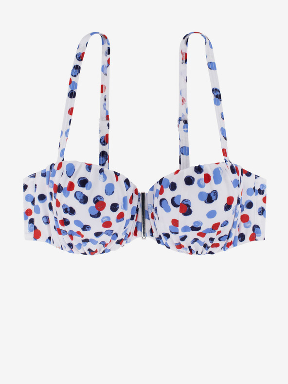 DORINA Top costum de baie alb cu buline pentru femei DORINA Antibes