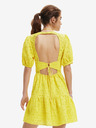 Desigual Rochie galbenă cu model pentru femei Desigual Limon