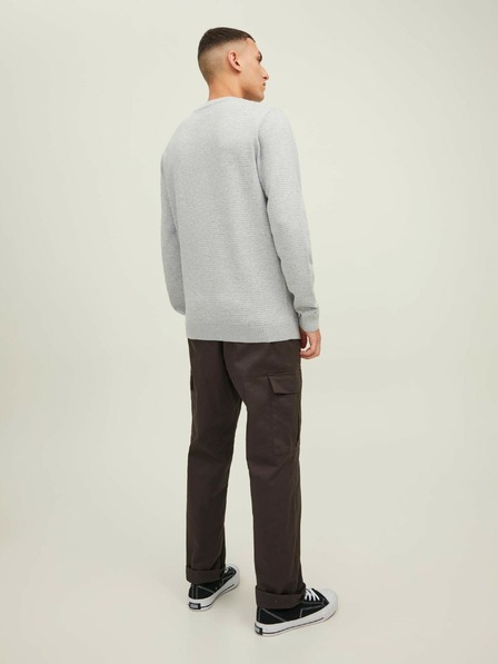 Jack & Jones Pulover de bază cu nervuri gri deschis Jack & Jones Otto