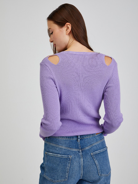 Orsay Cardigan de damă violet cu fante ORSAY