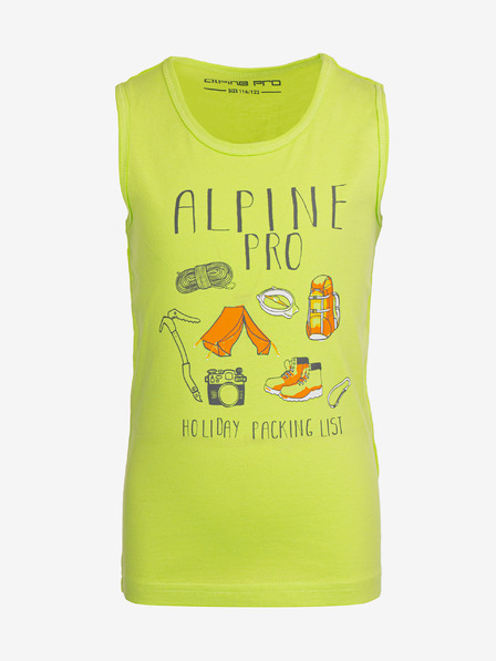 ALPINE PRO Tricou verde pentru copii ALPINE PRO ONOLO