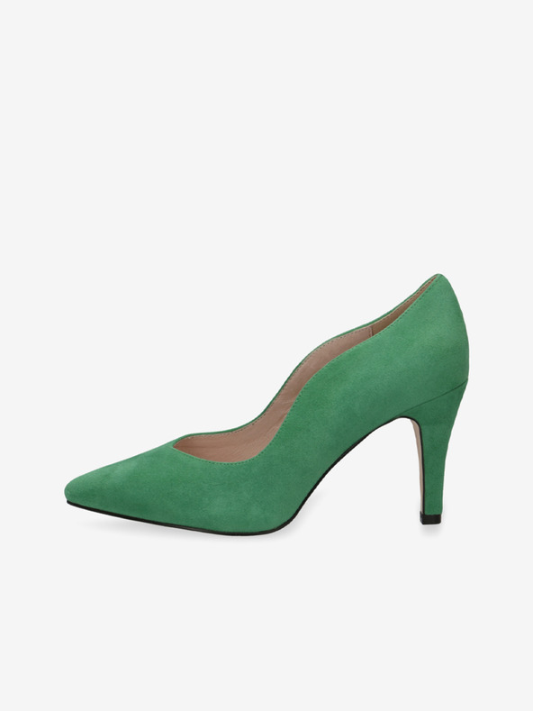 Caprice Pantofi de damă din piele întoarsă verde Caprice