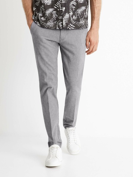 Celio Pantaloni chino gri pentru bărbați Celio Bosi