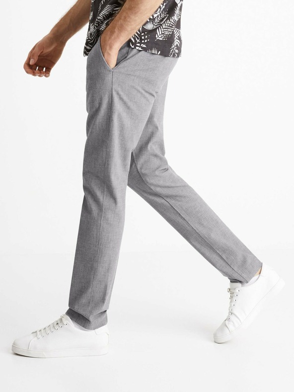 Celio Pantaloni chino gri pentru bărbați Celio Bosi
