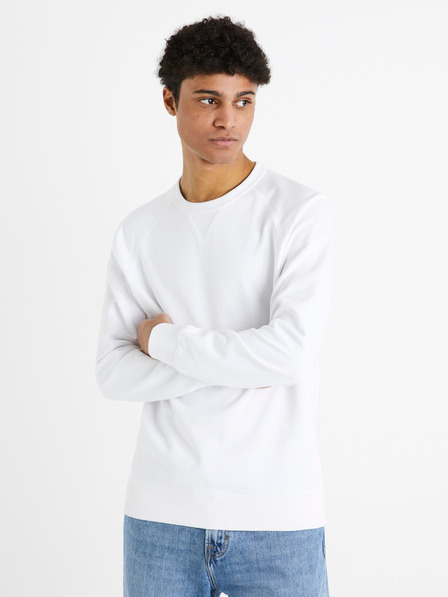 Celio Hanorac basic alb pentru bărbați din bumbac Celio Debiais