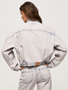Pepe Jeans Jachetă din denim supradimensionată albastră și albă pentru femei Pepe Jeans Turner Rose