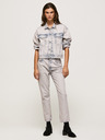 Pepe Jeans Jachetă din denim supradimensionată albastră și albă pentru femei Pepe Jeans Turner Rose