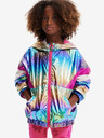 Desigual Jachetă metalică Desigual Rainbow roz și albastru pentru fete