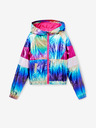 Desigual Jachetă metalică Desigual Rainbow roz și albastru pentru fete