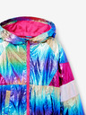 Desigual Jachetă metalică Desigual Rainbow roz și albastru pentru fete