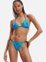 Desigual Fund de costum de baie reversibil negru și albastru Desigual Rush I