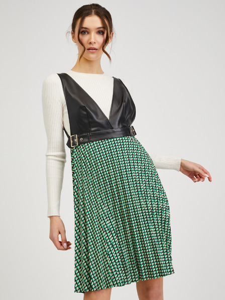 Orsay Rochie de damă cu model negru-verde ORSAY