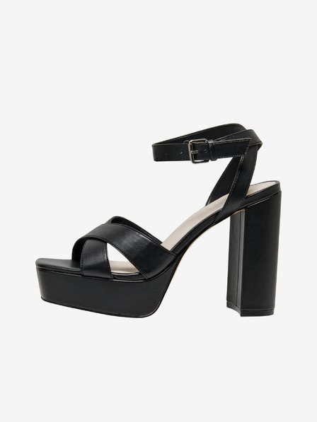 ONLY Sandale negre cu toc pentru femei ONLY Autum