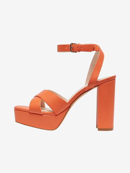 ONLY Sandale cu toc pentru femei de culoare portocalie ONLY Autum