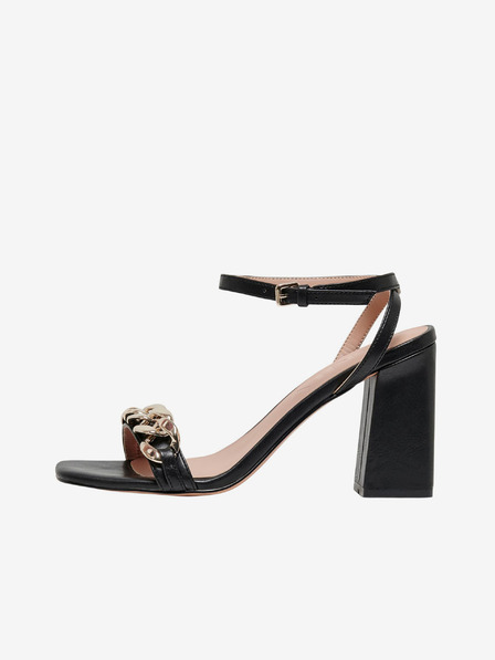ONLY Sandale negre cu toc pentru femei ONLY Alyx