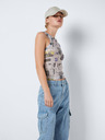 Noisy May Tricou gri deschis cu model pentru femei Noisy May Wilma