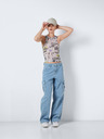 Noisy May Tricou gri deschis cu model pentru femei Noisy May Wilma