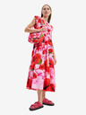 Desigual Rochie maxi cu model Desigual Tulip-Lacroix roz pentru femei