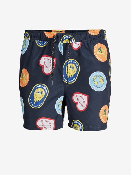 Jack & Jones Pantaloni scurți albastru închis pentru băieți cu imprimeu Jack & Jones Fiji