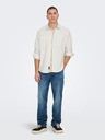 ONLY & SONS Cămașă cu top din catifea cremă pentru bărbați ONLY & SONS Alp