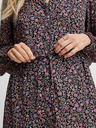 Fransa Tricou floral negru și roz pentru femei Midriff Fransa