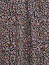 Fransa Tricou floral negru și roz pentru femei Midriff Fransa