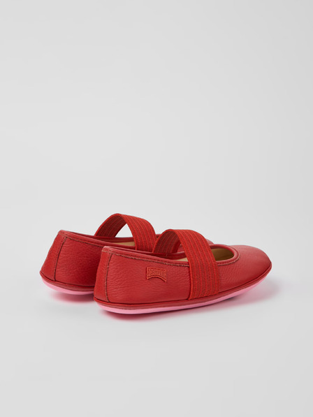 Camper Balerini din piele roșii pentru fete Camper
